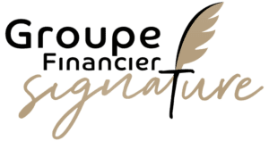 Logo Groupe Financier Signature plume brune